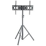 Soporte Tripode Universal Para Tv 37"-70" Manhattan 461412 Con Ajuste De Inclinacion Y De Altura/35Kg/Color Negro