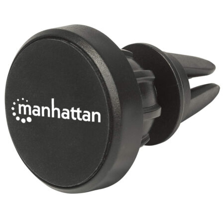 SOPORTE MAGNETICO PARA TELEFONO CELULAR MANHATTAN 461504 PARA VENTILA DE AUTO CLIP-ON AJUSTABLE/COLOR NEGRO