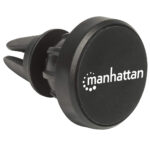 SOPORTE MAGNETICO PARA TELEFONO CELULAR MANHATTAN 461504 PARA VENTILA DE AUTO CLIP-ON AJUSTABLE/COLOR NEGRO