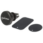 SOPORTE MAGNETICO PARA TELEFONO CELULAR MANHATTAN 461504 PARA VENTILA DE AUTO CLIP-ON AJUSTABLE/COLOR NEGRO