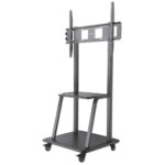 SOPORTE TIPO CARRO PARA TV DE 37-100" MANHATTAN 461665 HASTA 150KG, COLOR NEGRO