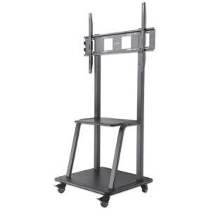 SOPORTE TIPO CARRO PARA TV DE 37-100" MANHATTAN 461665 HASTA 150KG, COLOR NEGRO