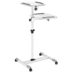 Soporte Tipo Carro Para Proyector Manhattan 461726 Dos Bandejas Para Dispositivos De Hasta 10Kg/Color Blanco