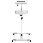 Soporte Tipo Carro Para Proyector Manhattan 461726 Dos Bandejas Para Dispositivos De Hasta 10Kg/Color Blanco