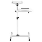 Soporte Tipo Carro Para Proyector Manhattan 461726 Dos Bandejas Para Dispositivos De Hasta 10Kg/Color Blanco