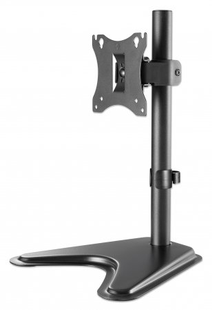 Soporte Para Monitor 17" A 32" Manhattan 462037, De Escritorio, Hasta 7kg, Inclinacion/altura Ajustable, Color Negro