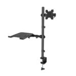 Soporte Combinado De Escritorio P/Laptop 10"-17" Y Monitor De 13"-32" Manhattan 462136 Soporta 8Kg/Color Negro