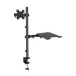 Soporte Combinado De Escritorio P/Laptop 10"-17" Y Monitor De 13"-32" Manhattan 462136 Soporta 8Kg/Color Negro