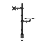Soporte Combinado De Escritorio P/Laptop 10"-17" Y Monitor De 13"-32" Manhattan 462136 Soporta 8Kg/Color Negro