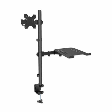 Soporte Combinado De Escritorio P/Laptop 10″-17″ Y Monitor De 13″-32″ Manhattan 462136 Soporta 8Kg/Color Negro