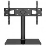 Soporte Tv P/Mesa 32 A 65 45Kg Altura Ajustable Base De Vidrio