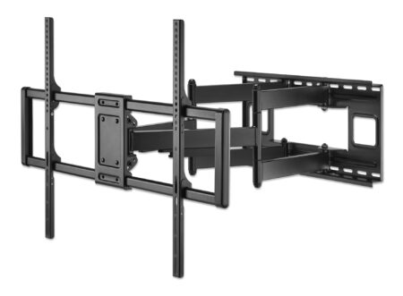 Soporte De Pared Para Pantalla 60″-120″ Manhattan 462358 Doble Brazo Articulado/Hasta 120Kg/Color Negro