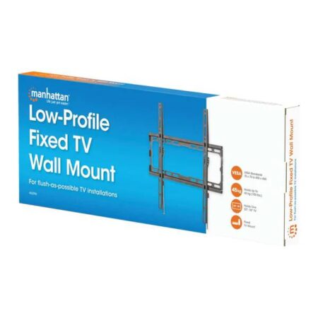 Soporte Para Pantalla 32″-70″ Manhattan 462396 P/ Pared Fijo Ultradelgado/30Kg/Color Negro