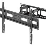 Soporte De Pared Para Pantalla 37"-80" Manhattan 462440 Doble Brazo Articulado/Ajuste De Nivel/Soporta 30Kg/Color Negro