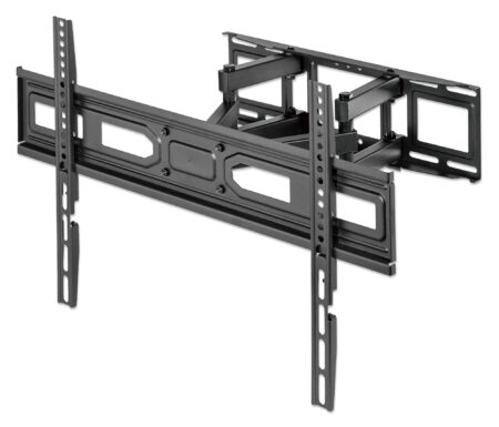 Soporte De Pared Para Pantalla 37″-80″ Manhattan 462440 Doble Brazo Articulado/Ajuste De Nivel/Soporta 30Kg/Color Negro