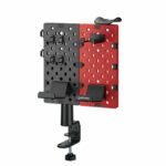 Soporte De Escritorio Manhattan 462518 Con Tablero Organizador Perforado Y Porta Accesorios/1.5 Kg/Color Rojo-Negro