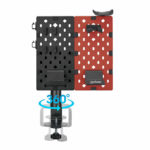 Soporte De Escritorio Manhattan 462518 Con Tablero Organizador Perforado Y Porta Accesorios/1.5 Kg/Color Rojo-Negro
