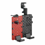 Soporte De Escritorio Manhattan 462518 Con Tablero Organizador Perforado Y Porta Accesorios/1.5 Kg/Color Rojo-Negro