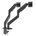 Soporte De Escritorio Para 2 Monitores 17" - 45" Manhattan 462587 Soporta 36Kg/De Piston/Color Negro