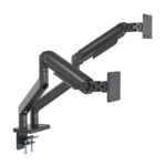 Soporte De Escritorio Para 2 Monitores 17" - 45" Manhattan 462587 Soporta 36Kg/De Piston/Color Negro