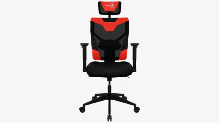 Silla Gamer Aerocool Guardian Champion Negro/Rojo, Reclinable, Hasta 150Kg, Reposabrazos 2D, 4710562758313