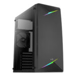 GABINETE AEROCOOL TALON, MID-TOWER, ATX, RGB, SIN FUENTE DE PODER, COLOR NEGRO, 4711099472437