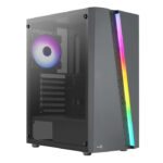 GABINETE AEROCOOL GAMER BLADE, ATX, SIN FUENTE, COLOR NEGRO, 4711099473014