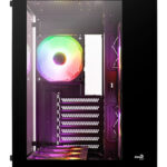 Gabinete Gamer Aerocool Dryft Argb Stylish 4711099474110 Media Torre, Ventana De Cristal Templado, Sin Fuente, Negro, ATX