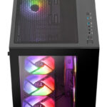 Gabinete Gamer Aerocool Dryft Argb Stylish 4711099474110 Media Torre, Ventana De Cristal Templado, Sin Fuente, Negro, ATX