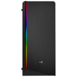 GABINETE AEROCOOL RIFT RGB, MEDIA TORRE CON VENTANA DE CRISTAL TEMPLADO, SIN FUENTE,,ATX/MICRO ATX, COLOR NEGRO, 4718009153141