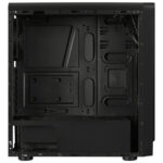 GABINETE AEROCOOL RIFT RGB, MEDIA TORRE CON VENTANA DE CRISTAL TEMPLADO, SIN FUENTE,,ATX/MICRO ATX, COLOR NEGRO, 4718009153141