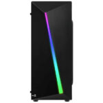 Gabinete Aerocool Shard Rgb, Negro, Media Torre C/Cristal Templado, ATX, Sin Fuente, 4718009157682