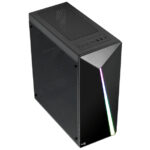Gabinete Aerocool Shard Rgb, Negro, Media Torre C/Cristal Templado, ATX, Sin Fuente, 4718009157682