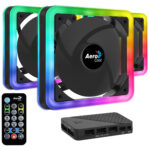 Kit 3 Ventilador Aerocool Edge 14 Pro Argb, 3 Ventiladores De 120Mm+Controlador/Control Inalambrico, 4718009158115