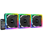 Kit 3 Ventilador Aerocool Edge 14 Pro Argb, 3 Ventiladores De 120Mm+Controlador/Control Inalambrico, 4718009158115