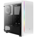 GABINETE AEROCOOL RIFT WG MEDIA TORRE, ATX/MICRO ATX, BLANCO, RGB , VENTANA LATERAL, SIN FUENTE,  4718009159082