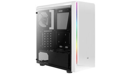 GABINETE AEROCOOL RIFT WG MEDIA TORRE, ATX/MICRO ATX, BLANCO, RGB , VENTANA LATERAL, SIN FUENTE,  4718009159082