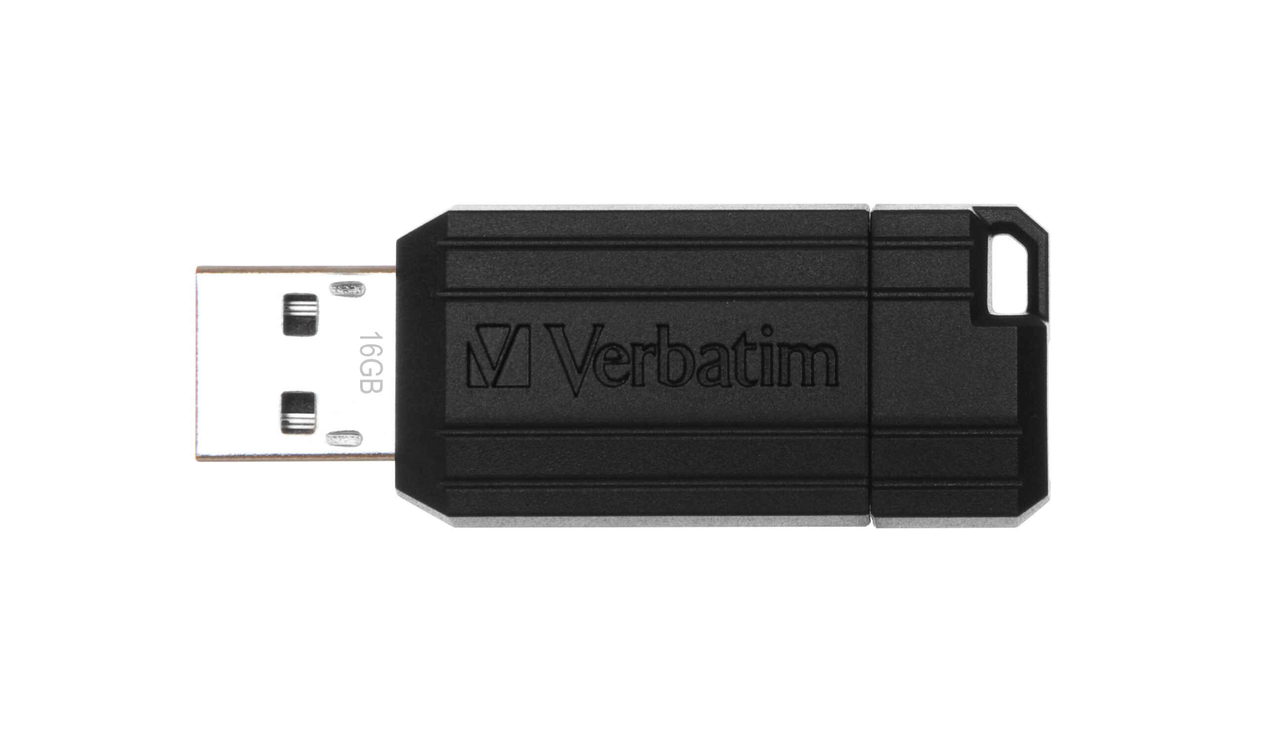 Memoria Usb 2.0 16gb Verbatim Pinstripe 49063 Color Negro