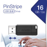 Memoria USB 2.0 16Gb Verbatim Pinstripe 49063 Color Negro