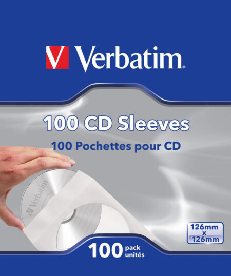 Sobre De Papel Para Cd/Dvd Con Ventana Transparente Verbatim 49976 Paquete Con 100 Piezas –