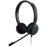 DIADEMA AUDIFONO C/MICROFONO, ALAMBRICO, JABRA EVOLVE 20 DUO, CONFIGURACION PLUG AND PLAY,  4999-829-209