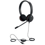 Diadema Audifono C/Microfono, Alambrico, Jabra Evolve 20 Duo, Configuracion Plug And Play, 4999-829-209