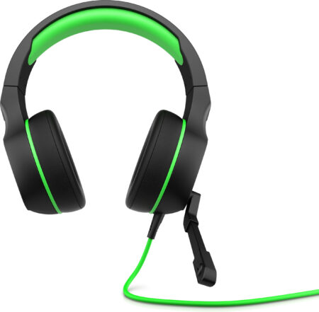 Diadema Audifono C/Microfono HP Gamer Pavilion 400 Alambrico, 3.5Mm, Negro/Verde, 4Bx31Aaabl