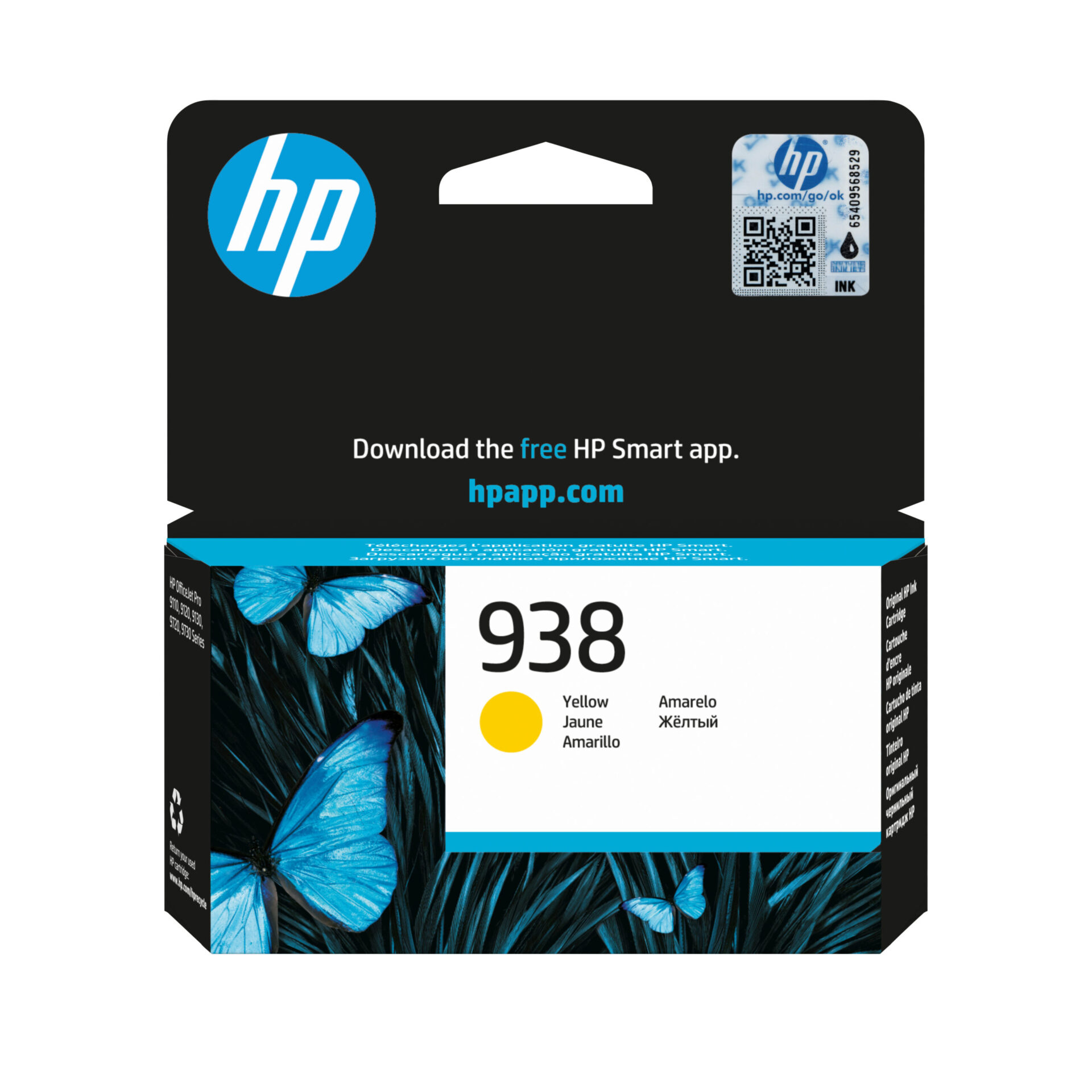 Cartucho De Tinta Hp 4s6x7pl 938 Amarillo, 800 Paginas