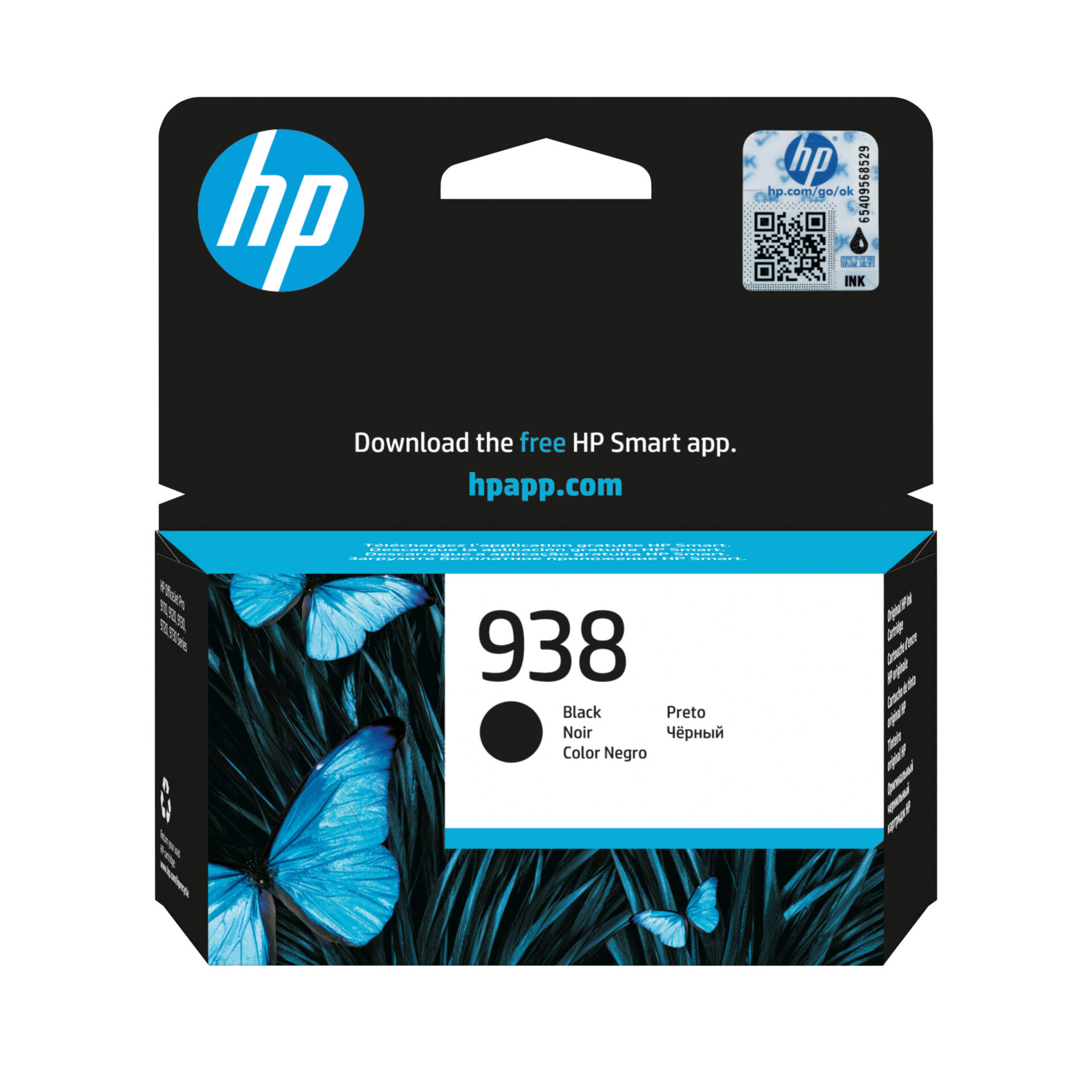 Cartucho De Tinta Hp 4s6x8pl 938 Negro, 1250 Paginas
