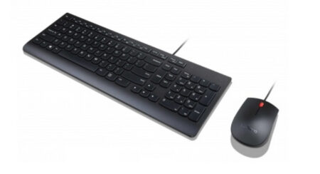 Kit Teclado Y Mouse Lenovo Essential USB Español Color Negro, 4X30L79907