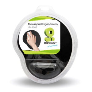 Mouse Pad Con Descansa Muñecas - Con Gel En La Almohadilla, Ergonómico, Antiderrapante, Amplio: 20.324.12, Negro, 500074n Brobotix