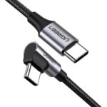 Cable USB-C A USB-C Ugreen 50123 Angulo Recto De 90°, Carga Rapida 60W, 1 Metro