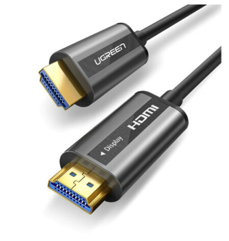 Cable HDMI De 30 Metros,Ugreen 50217, Fibra Optica 4 Nucleos+Cobre Estañado De 7 Nucleos Alta Velocidad, 18Gbps, 3D HDR