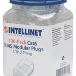 502344 Plug RJ45 Cat6 Multifilar Utp Bote 100 Pzas Oro 15-Micras